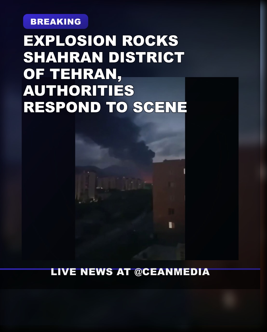 Illustrative photo for: Tehran Shahran explosion report: Explosion hits Shahran