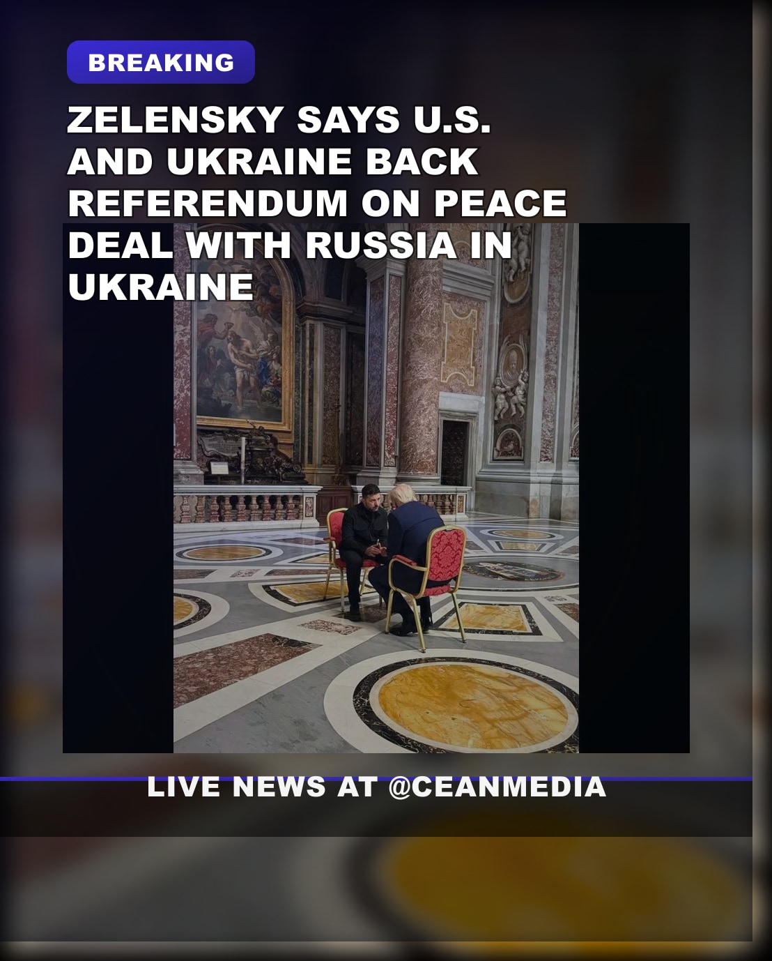 Illustrative photo for: Ukraine referendum on peace deal: Zelenskiy says Kyiv-US