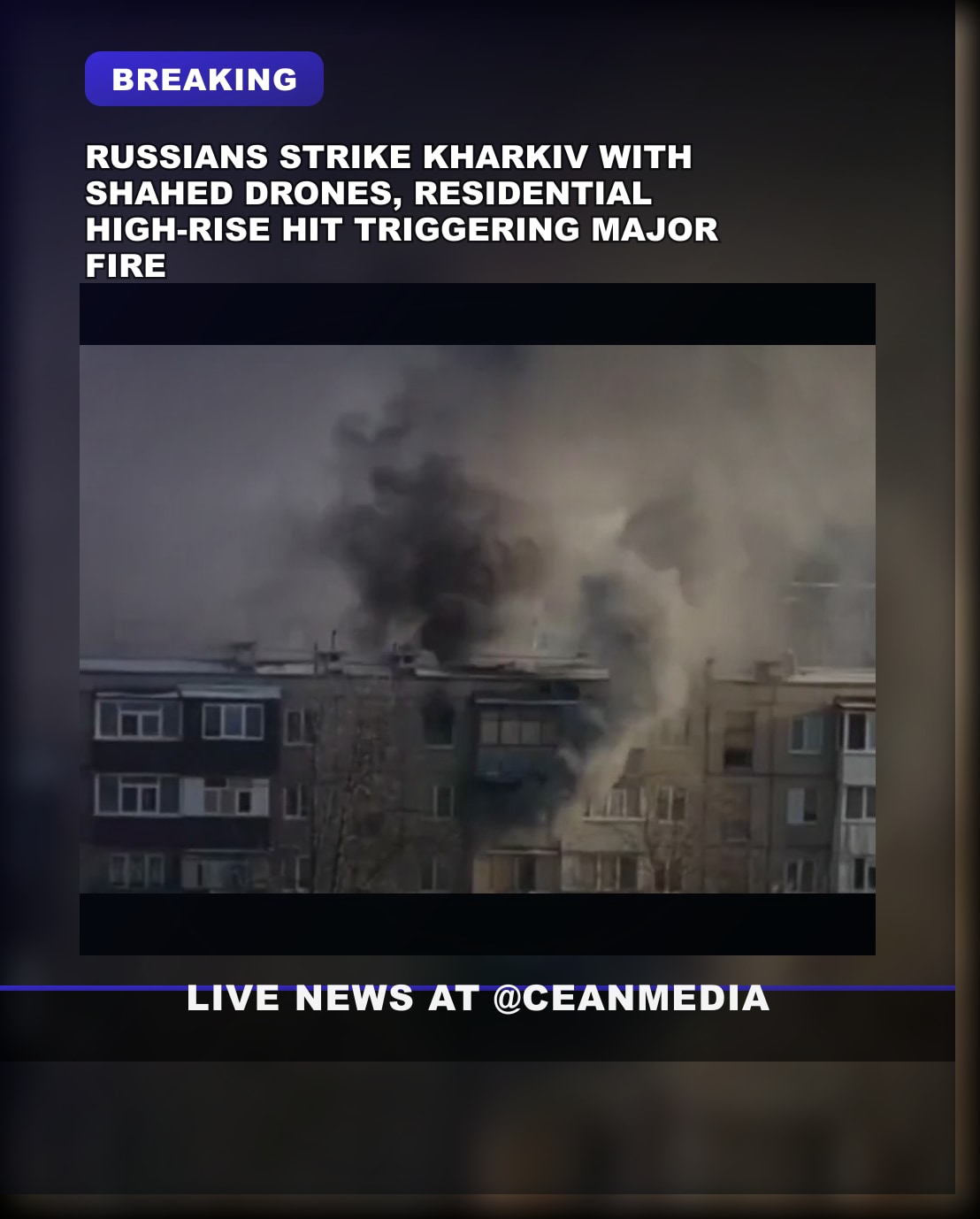 Illustrative photo for: Kharkiv drone attack: Shahed drones strike residential
