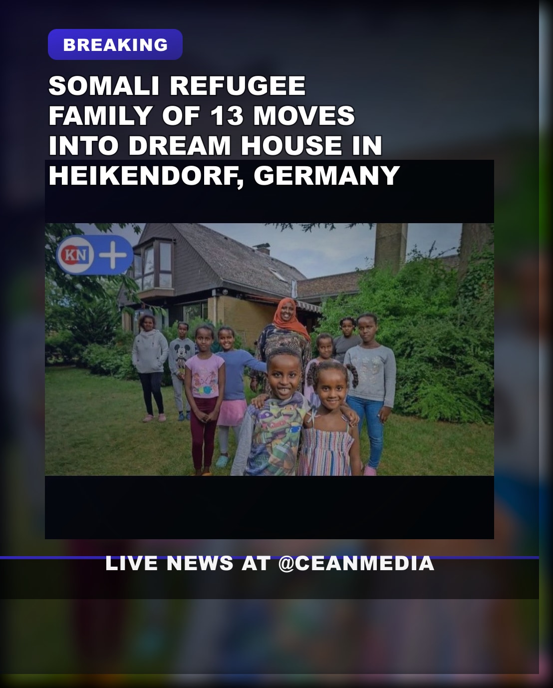 Illustrative photo for: Refugee family dream house: 13-Somali family finally moves
