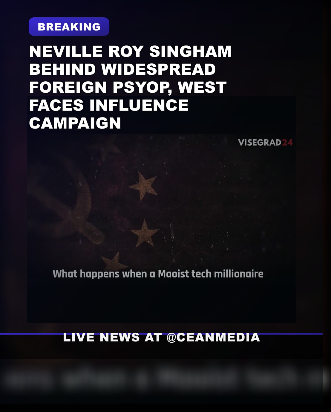 Illustrative photo for: Maoist millionaire mastermind behind major foreign psyop