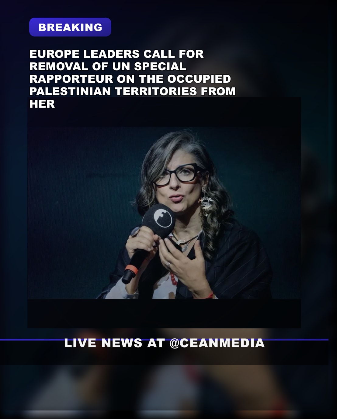 Illustrative photo for: European Nations Urge UN Special Rapporteur removal demand