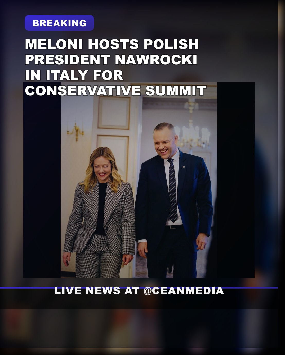 Illustrative photo for: Conservative Italian PM Meloni Hosts Polish President