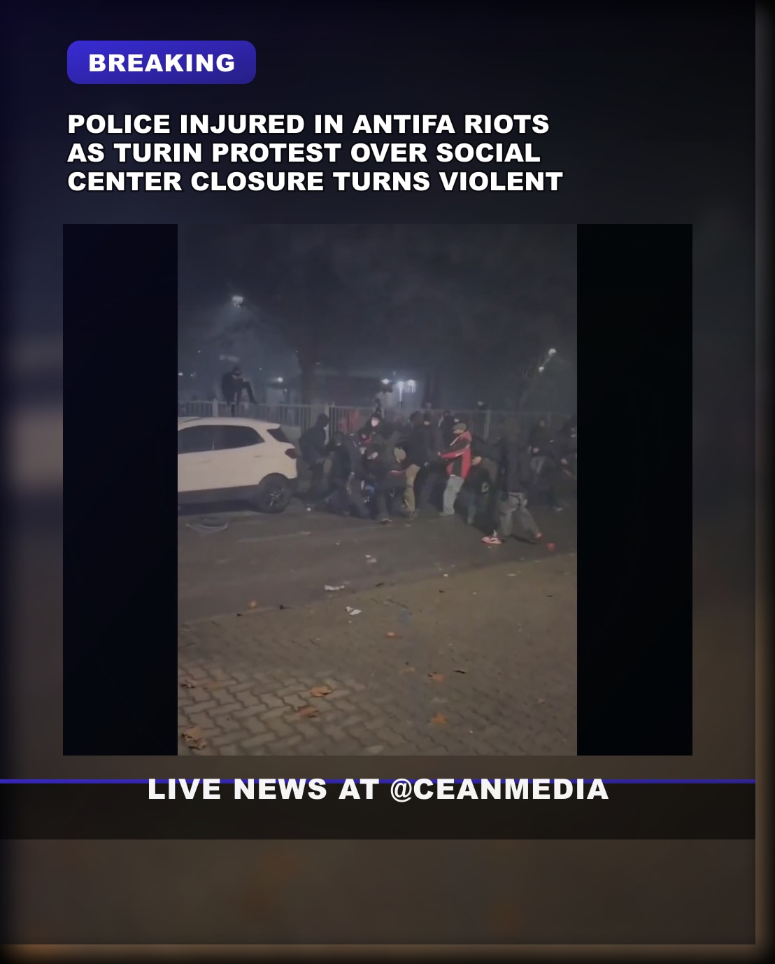 Illustrative photo for: Antifa Riots Italy: Over 100 Police Injured at Turin Protest