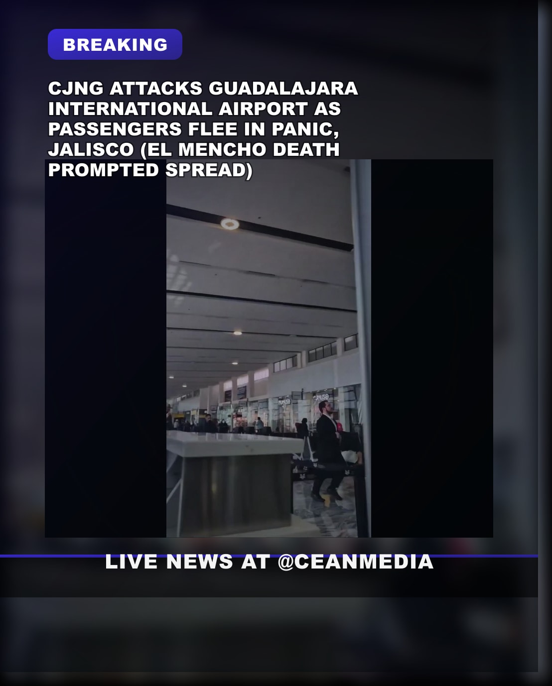 Illustrative photo for: CJNG attack Guadalajara airport sparks panic in Jalisco