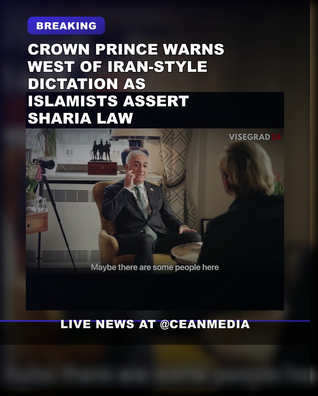 Illustrative photo for: Islamist immigration concerns: Crown Prince warns Western