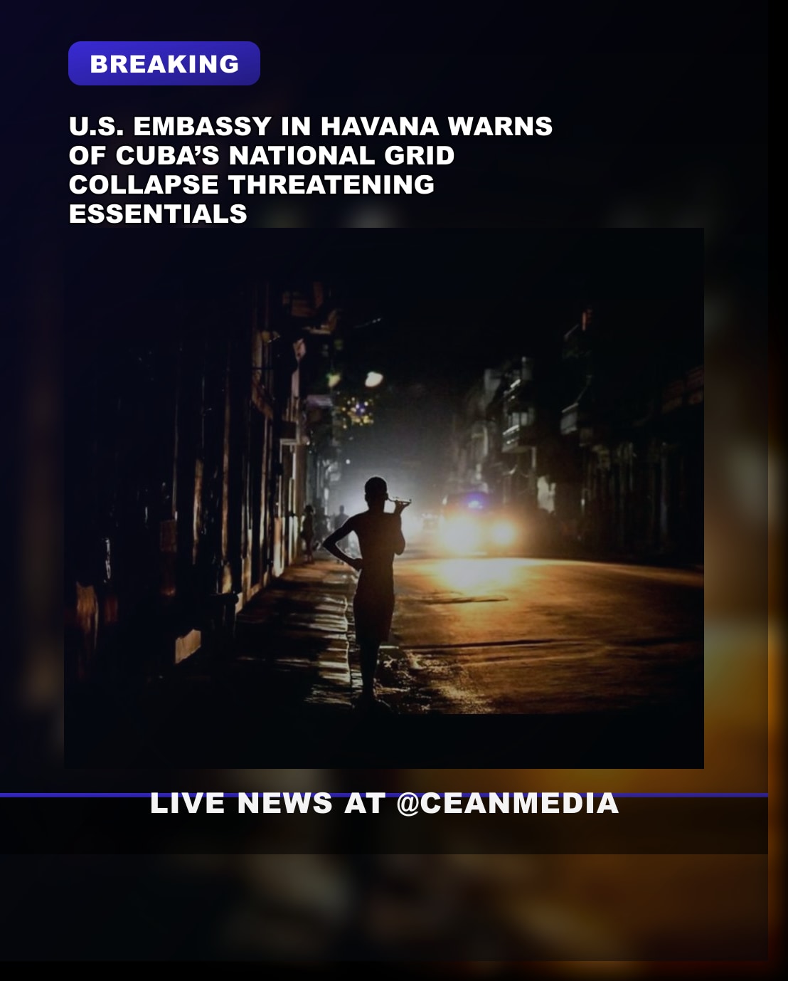 Illustrative photo for: U.S. Embassy Warns of Imminent Cuba Electrical Grid