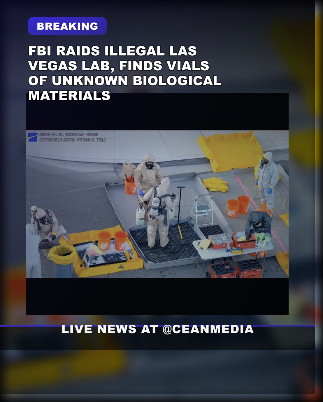 Illustrative photo for: FBI raid illegal biological laboratory in Las Vegas,