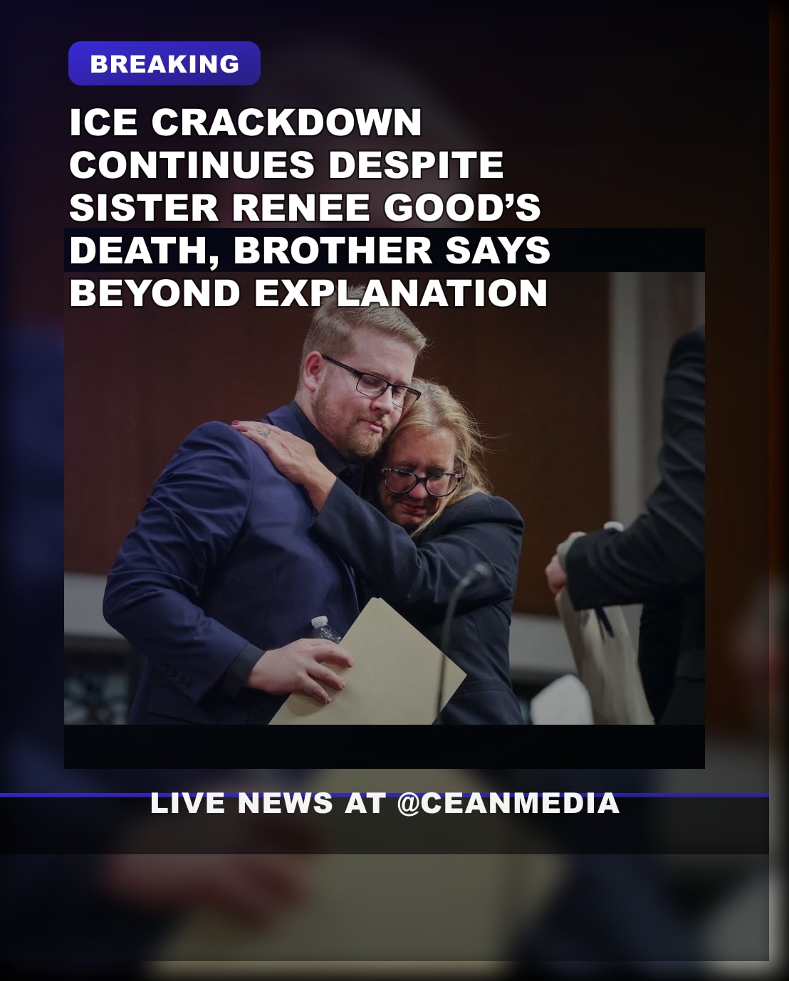 Illustrative photo for: ICE crackdown Renee Good: Brother Calls It 'Beyond
