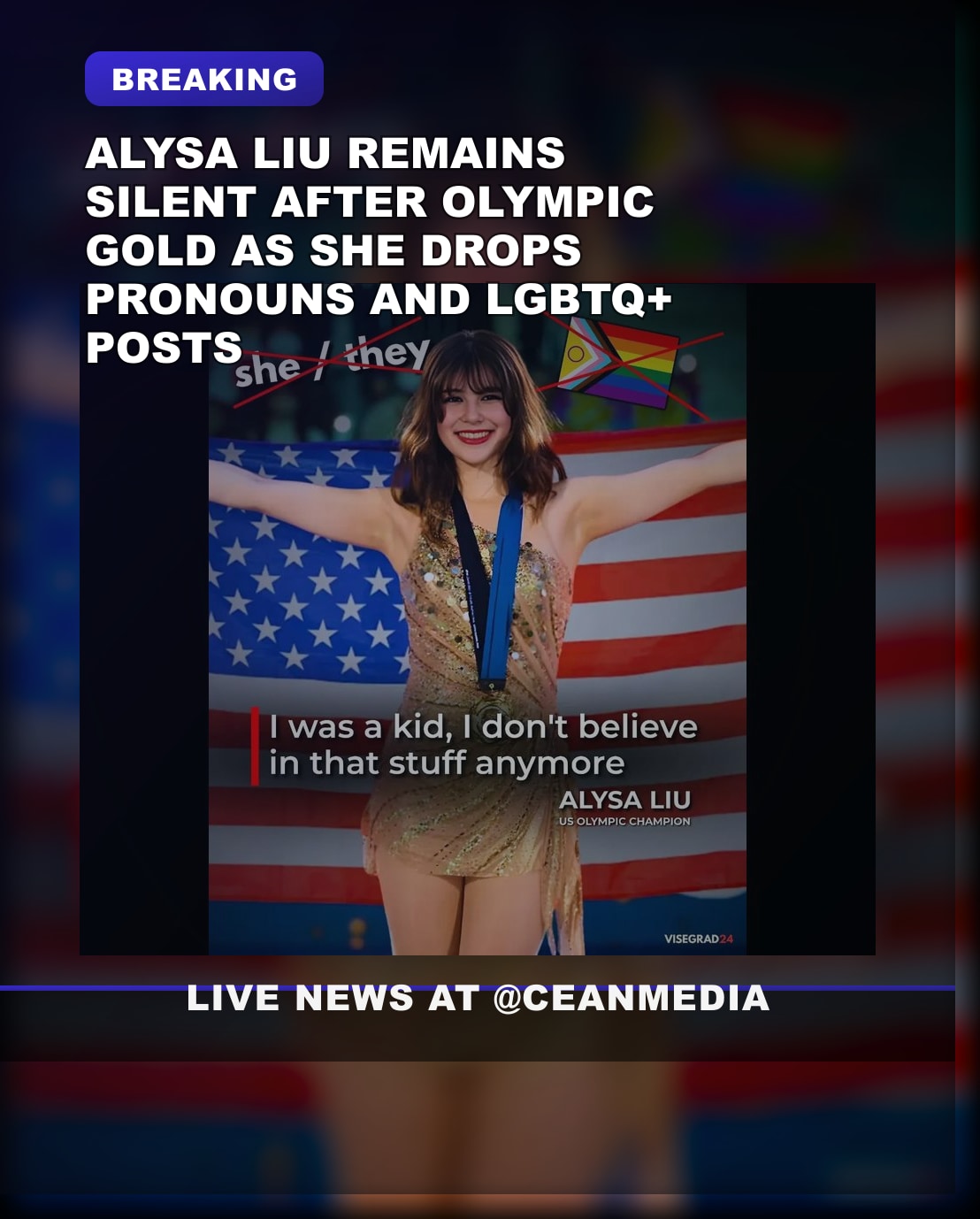 Illustrative photo for: Alysa Liu pronouns removal controversy: political post