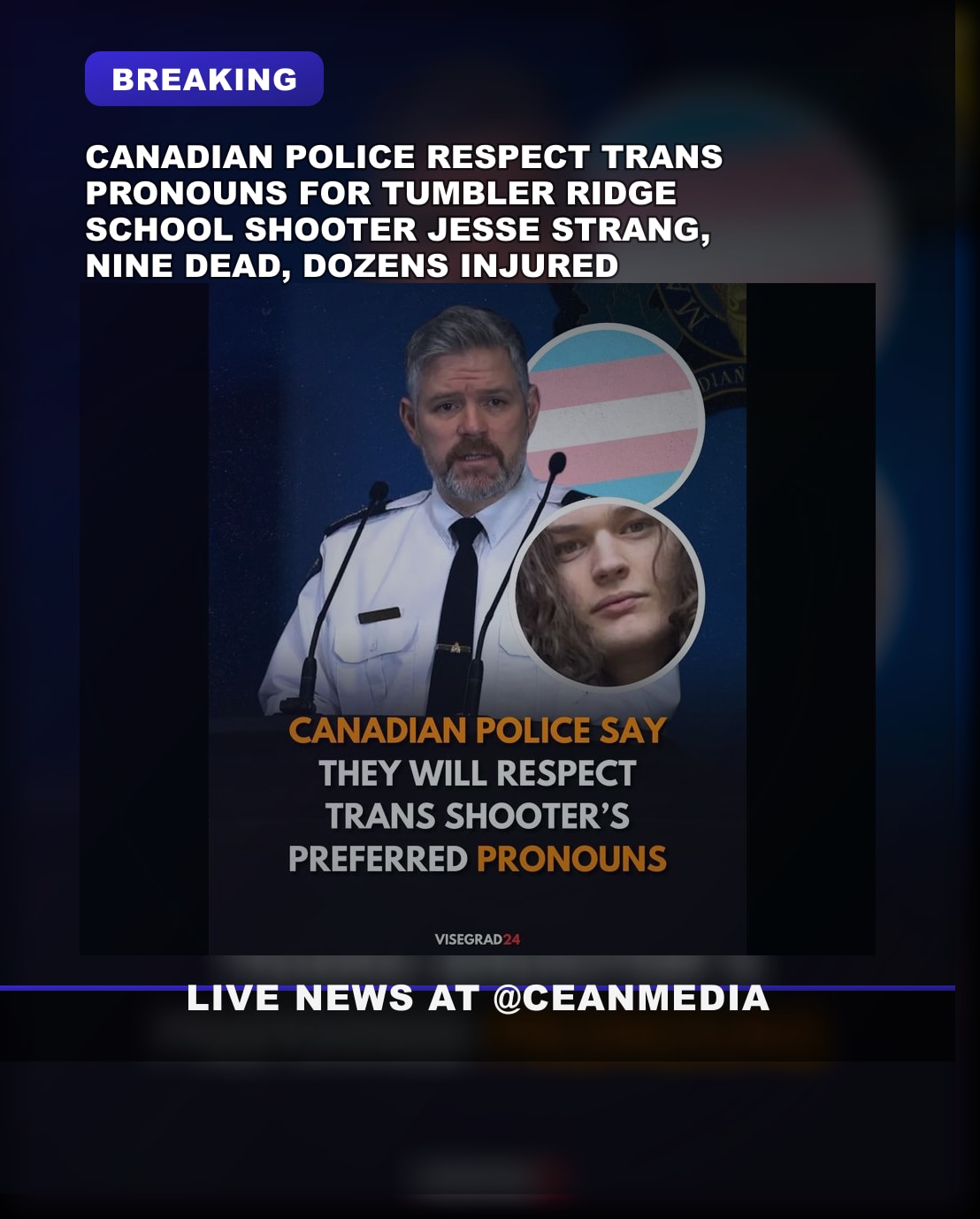 Illustrative photo for: Canadian Police Back Trans Pronouns for Tumbler Ridge