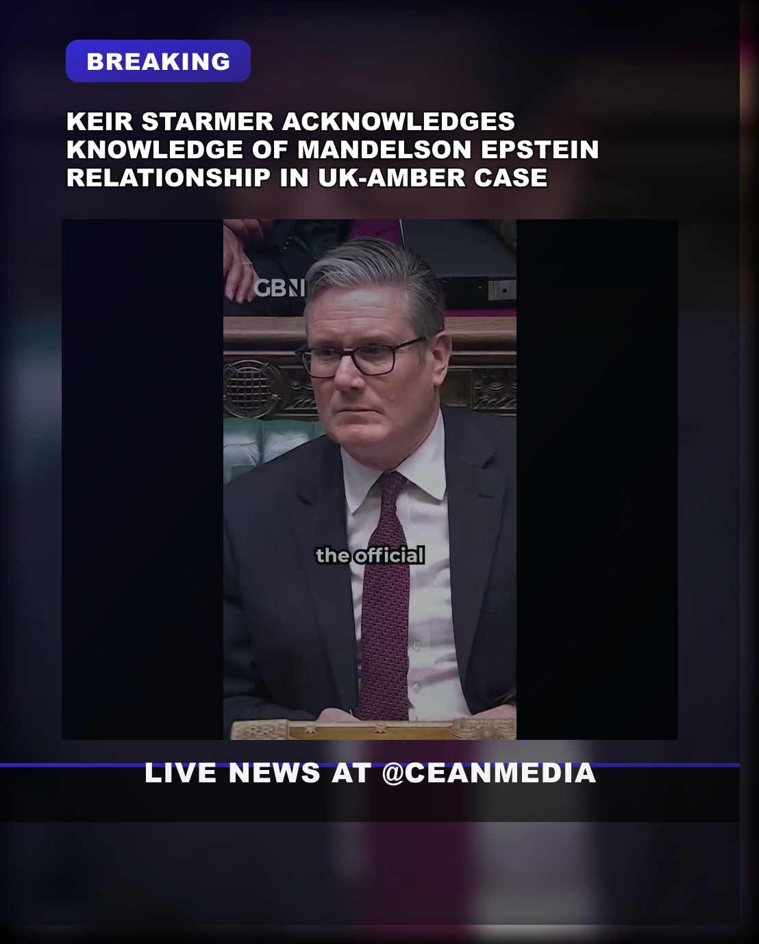 Illustrative photo for: Keir Starmer Epstein Relationship Confirmed by UK Leader