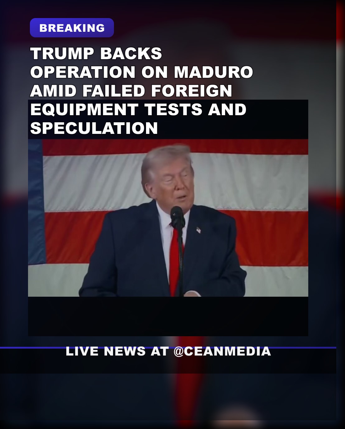 Illustrative photo for: Trump on Maduro operation: Counterproductive operation