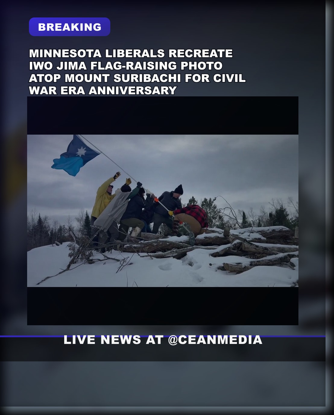 Illustrative photo for: Minnesota Liberals Recreate Iconic Iwo Jima Photo in Modern