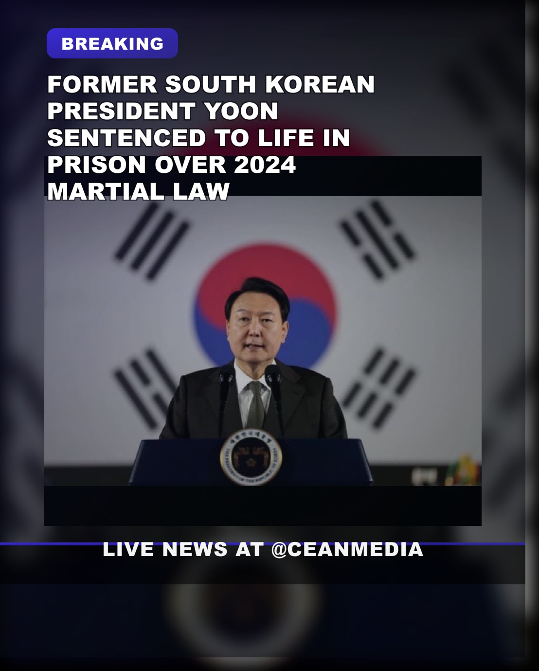 Illustrative photo for: Yoon Suk Yeol life imprisonment: Former South Korean