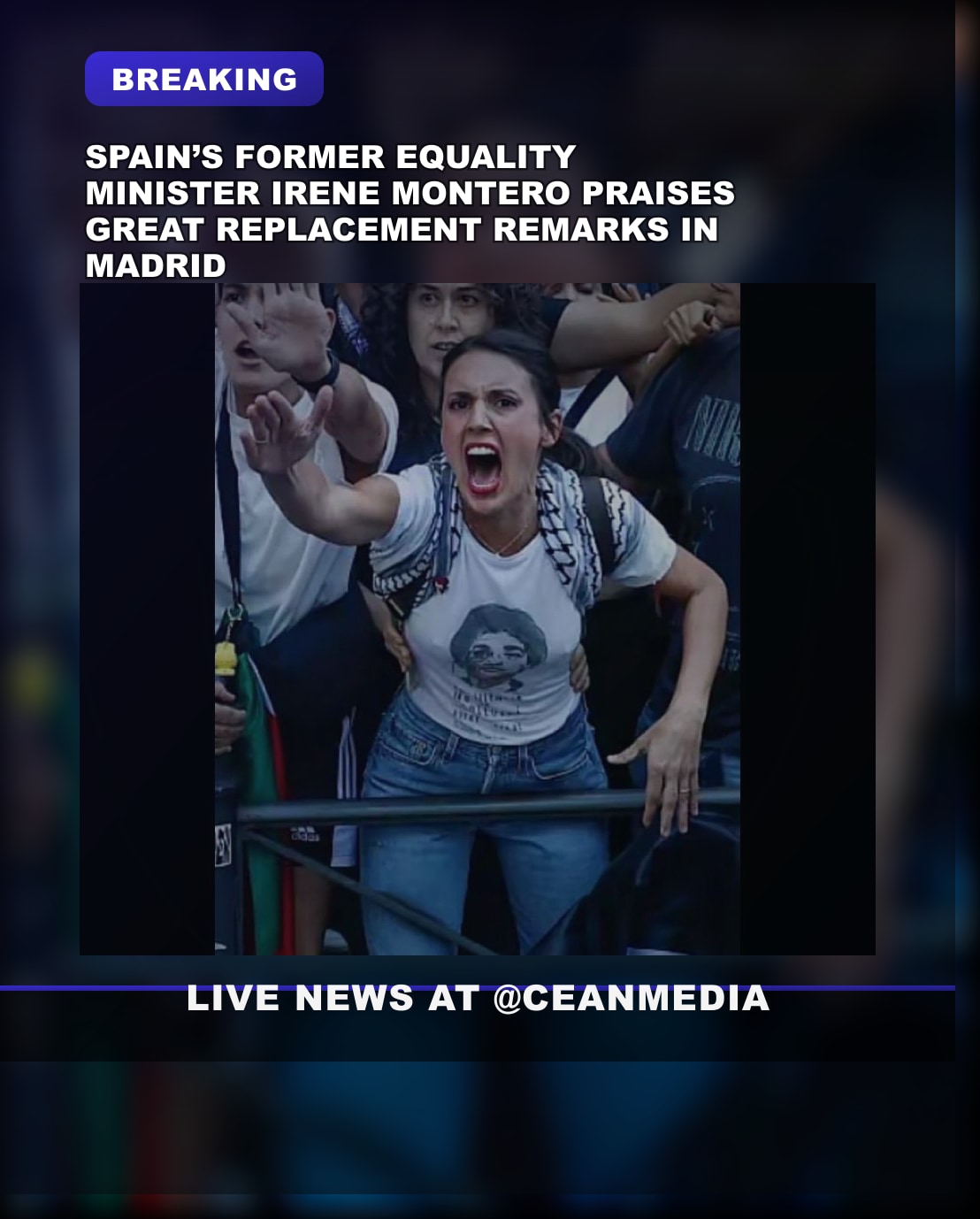 Illustrative photo for: Spain Great Replacement: Ex-Minister Irene Montero's