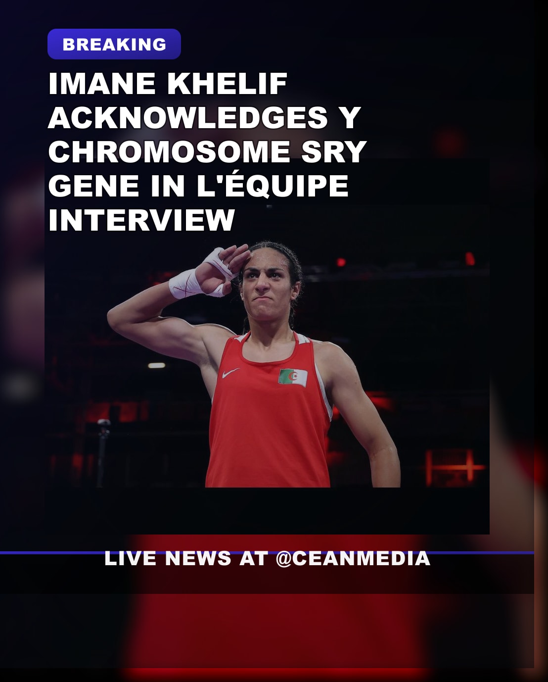 Illustrative photo for: Imane Khelif Confirms Gender Identity Medical Chromosome