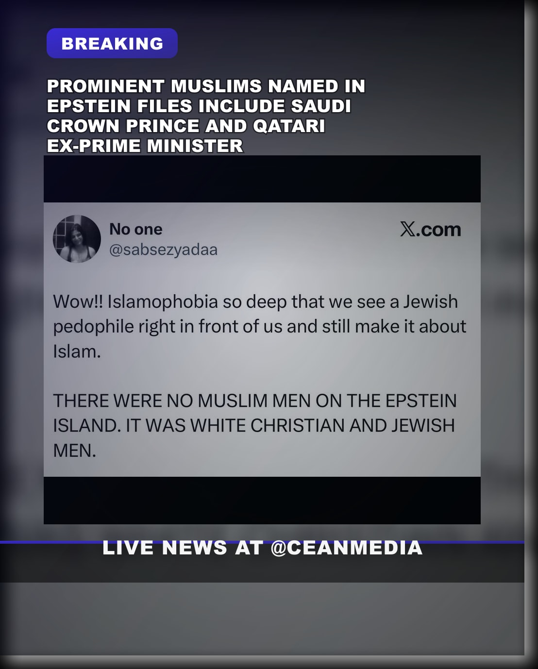 Illustrative photo for: Prominent Muslims in Epstein Files Include Saudi Crown