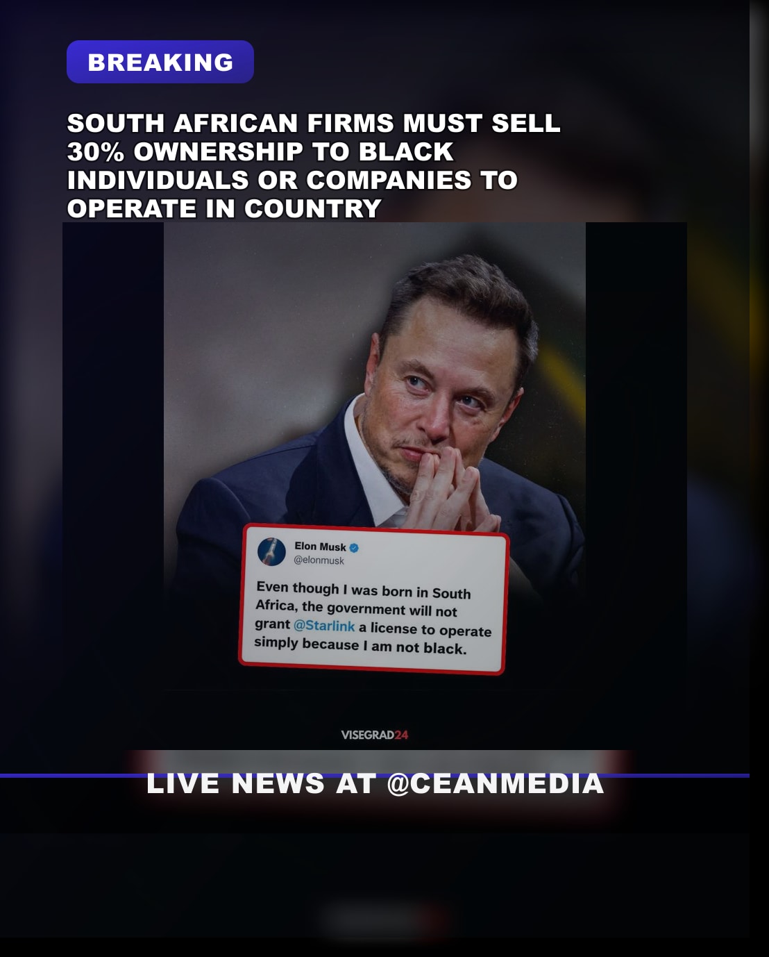 Illustrative photo for: South Africa Requires 30% Black Ownership for Foreign and