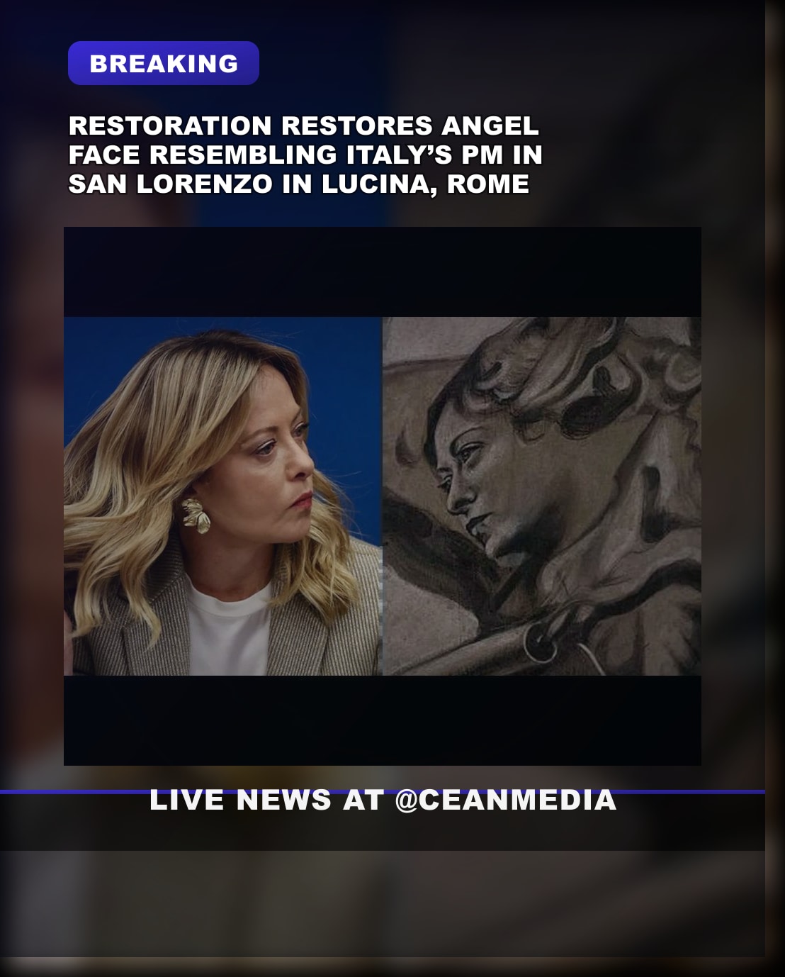 Illustrative photo for: Angel Face Restoration Restores Roman Church Angel to