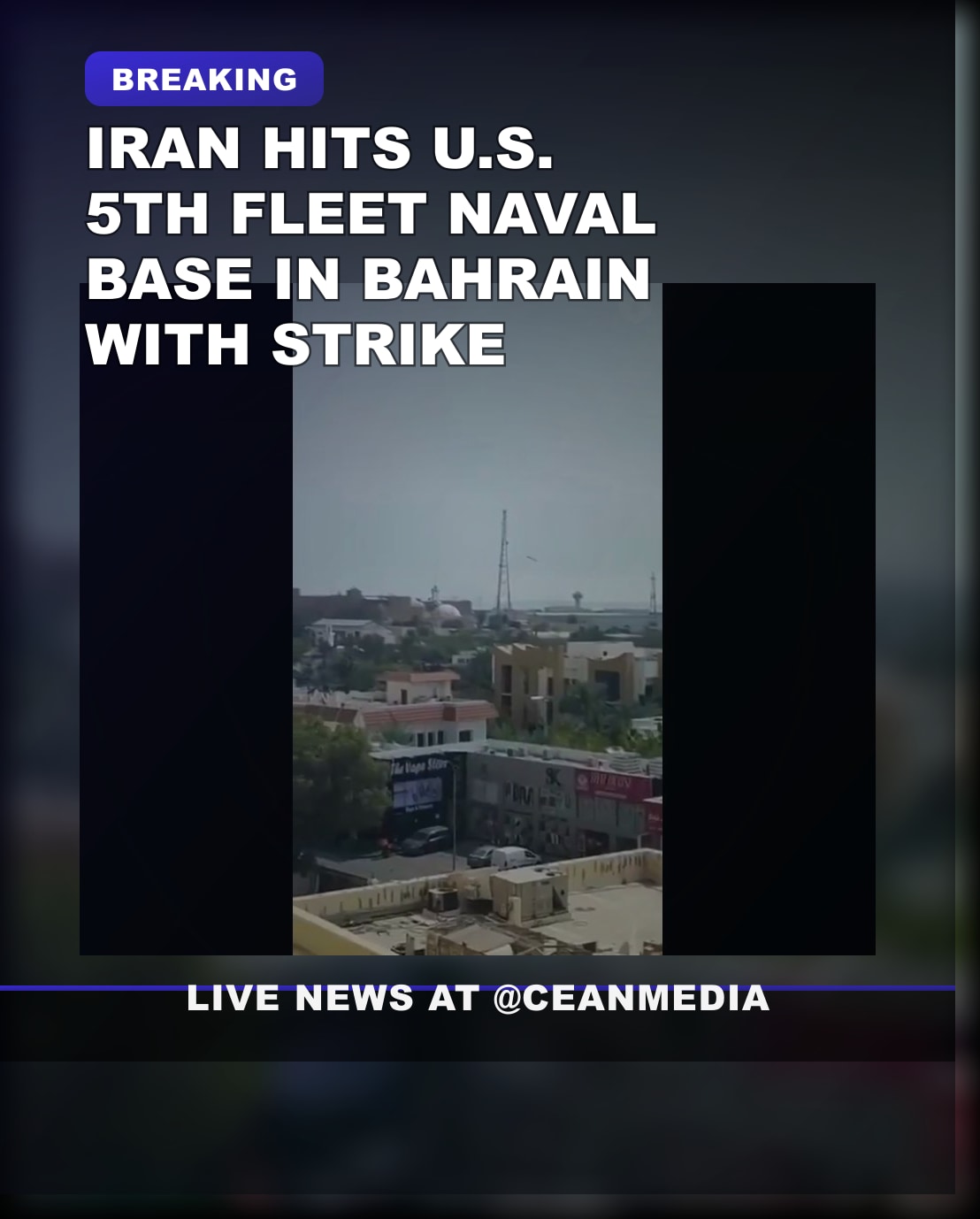 Illustrative photo for: Iran attack fifth fleet base