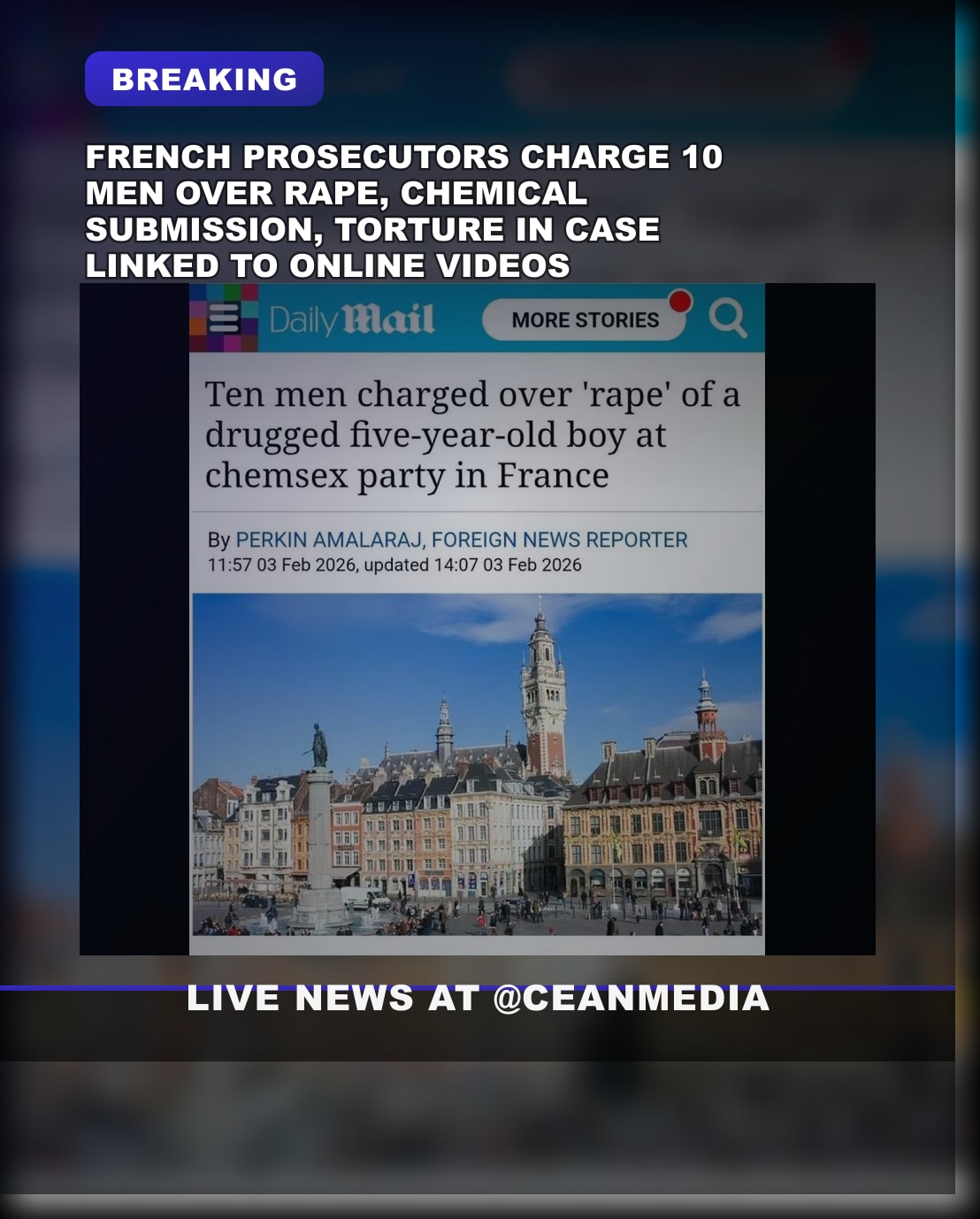 Illustrative photo for: France rape child abuse: 10 men charged over GHB party and