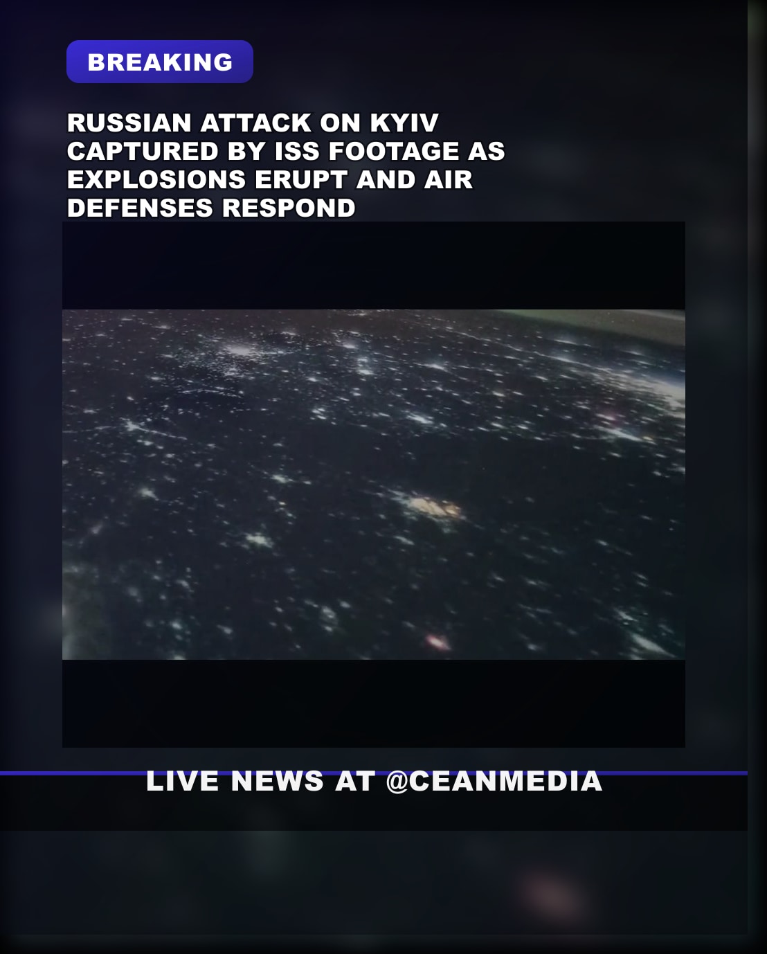 Illustrative photo for: Video from the ISS Shows Russian Attack on Kyiv: Kyiv