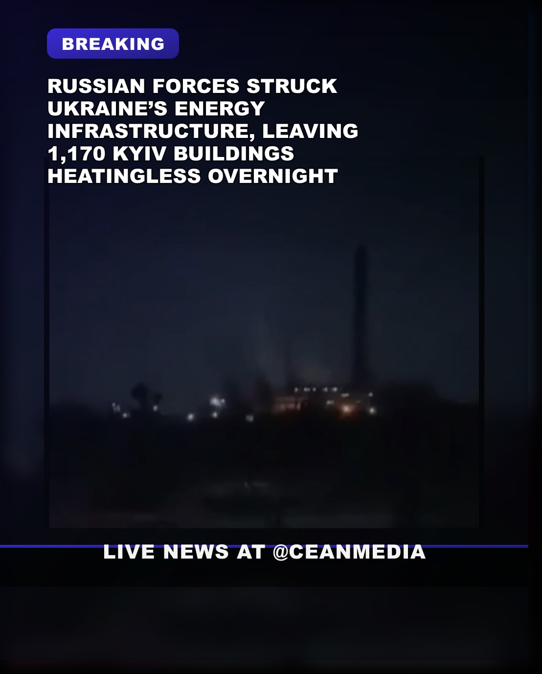 Illustrative photo for: Russian attacks Ukraine energy infrastructure, leaving