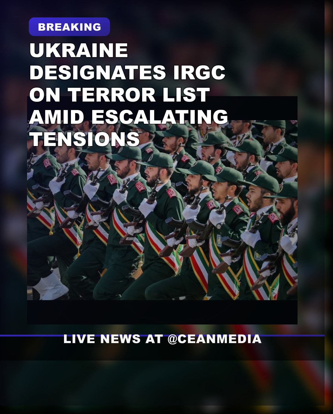 Illustrative photo for: Ukraine terror lists IRGC, Officially Designates Iranian