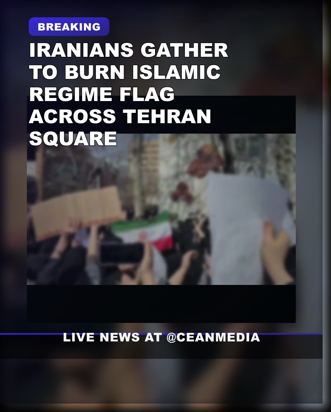 Illustrative photo for: Iranian students protest flag burning