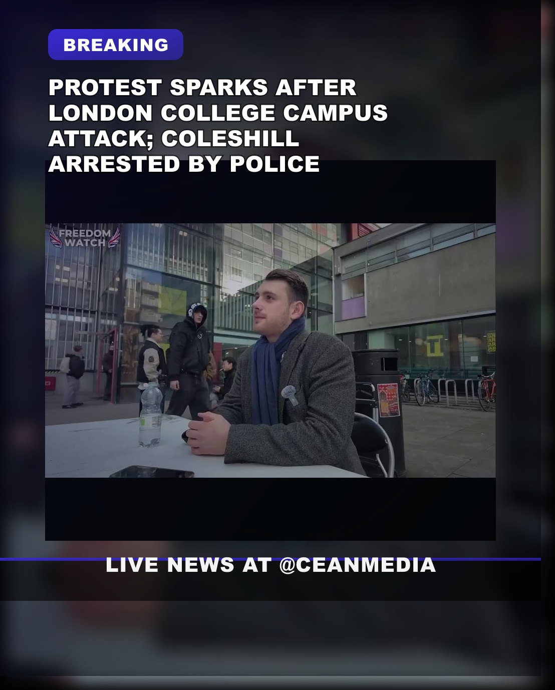 Illustrative photo for: UK Protesters Attacked at London College of Communication:
