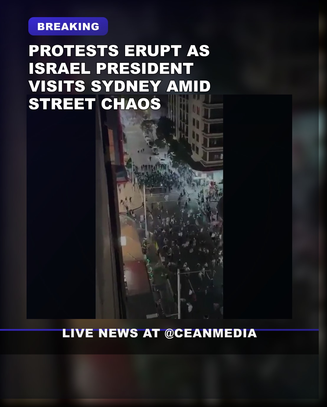 Illustrative photo for: Sydney protests surge as Israeli president visits amid