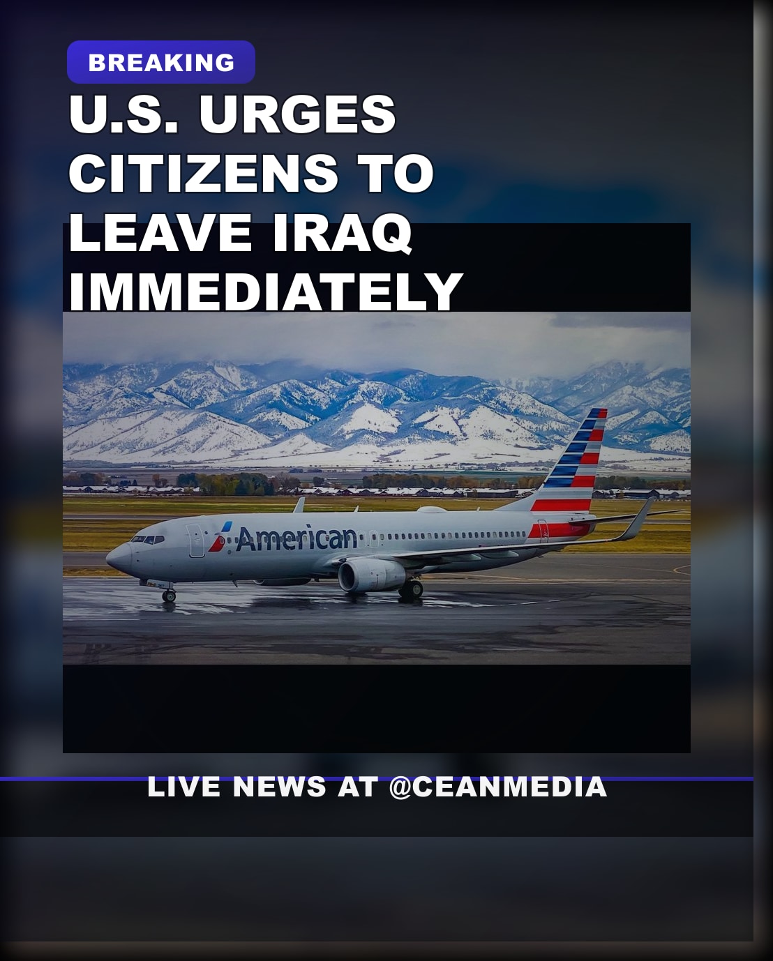 Illustrative photo for: US citizens urge to leave Iraq immediately over safety