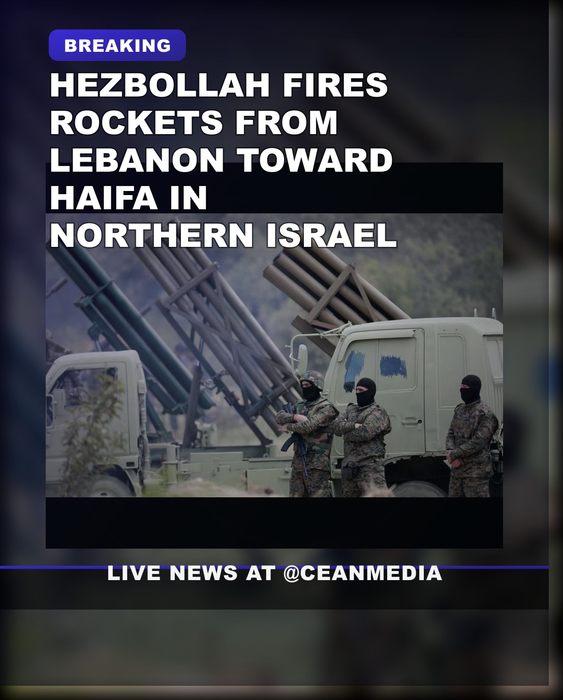 Illustrative photo for: Hezbollah rocket attack Haifa fires up northern Israel