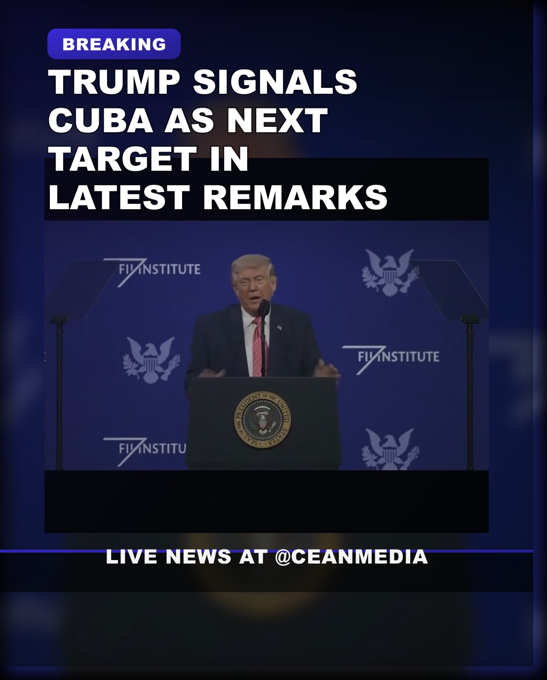 Illustrative photo for: Trump says Cuba is next, then walks back remark — next