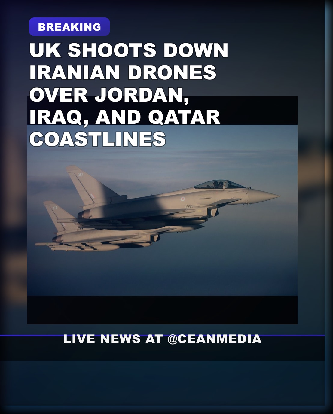 Illustrative photo for: UK drones shootdown: Iranian drones shot by UK forces over