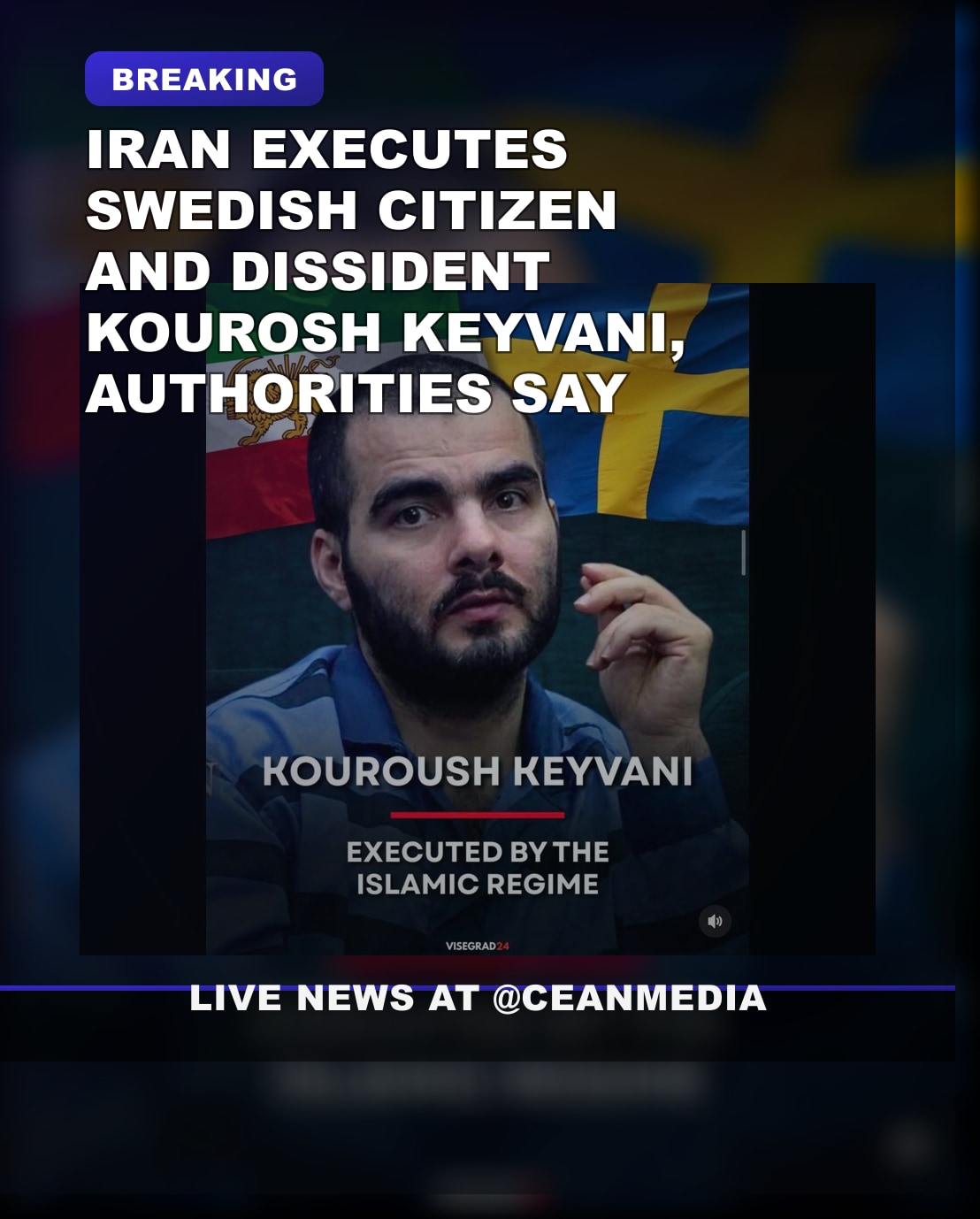 Illustrative photo for: Iran executions dissident arrested Sweden citizen: Keyvani