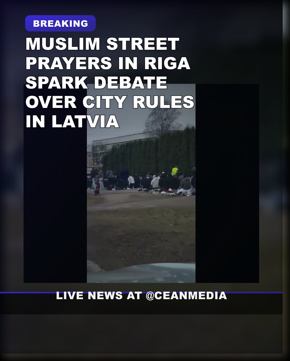 Illustrative photo for: Latvia Muslim street prayers controversy sparks Riga debate