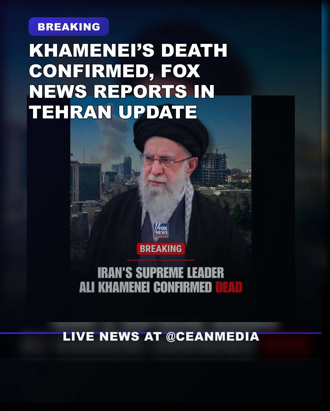 Illustrative photo for: Khamenei death confirmation Fox News