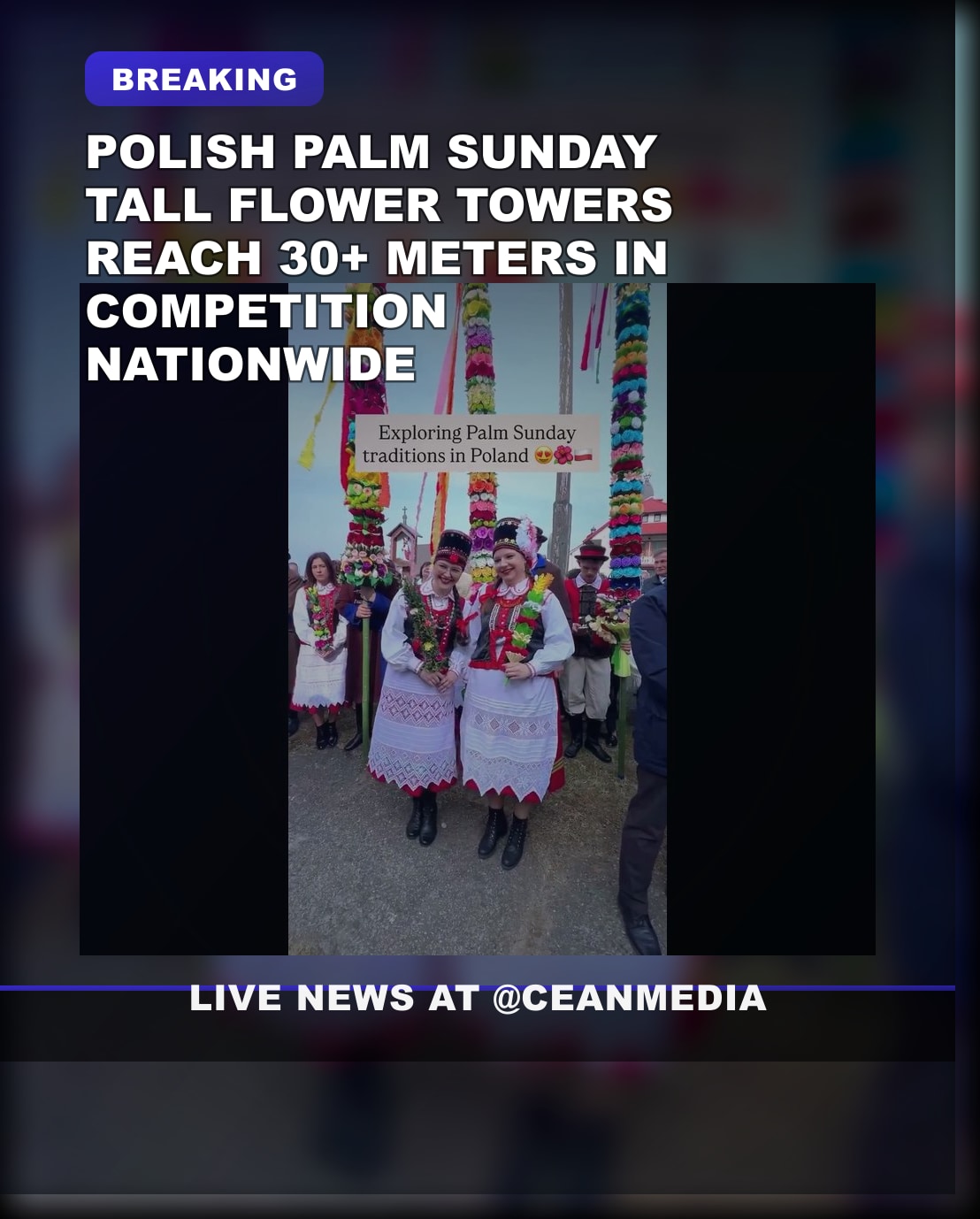 Illustrative photo for: Palm Sunday flower towers competition: Poles build towering