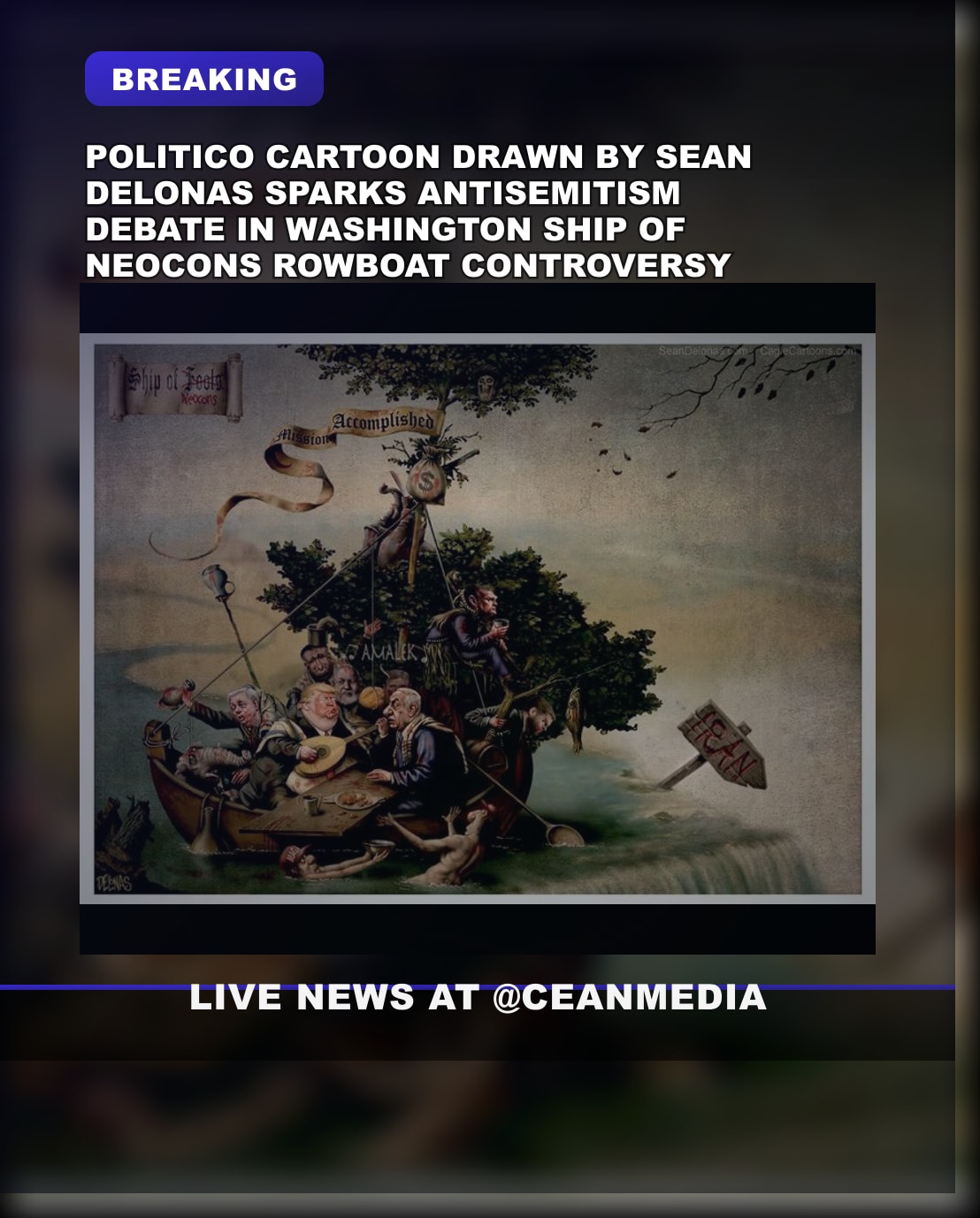 Illustrative photo for: Cartoon on Capitol Ship of Neocons Draws Antisemitism