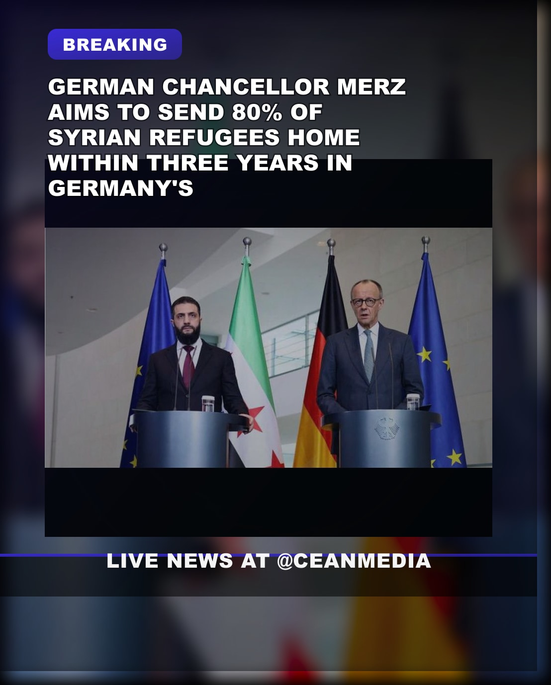 Illustrative photo for: Refugee Return Plans Germany: Merkel? No. Merz Aims for 80%