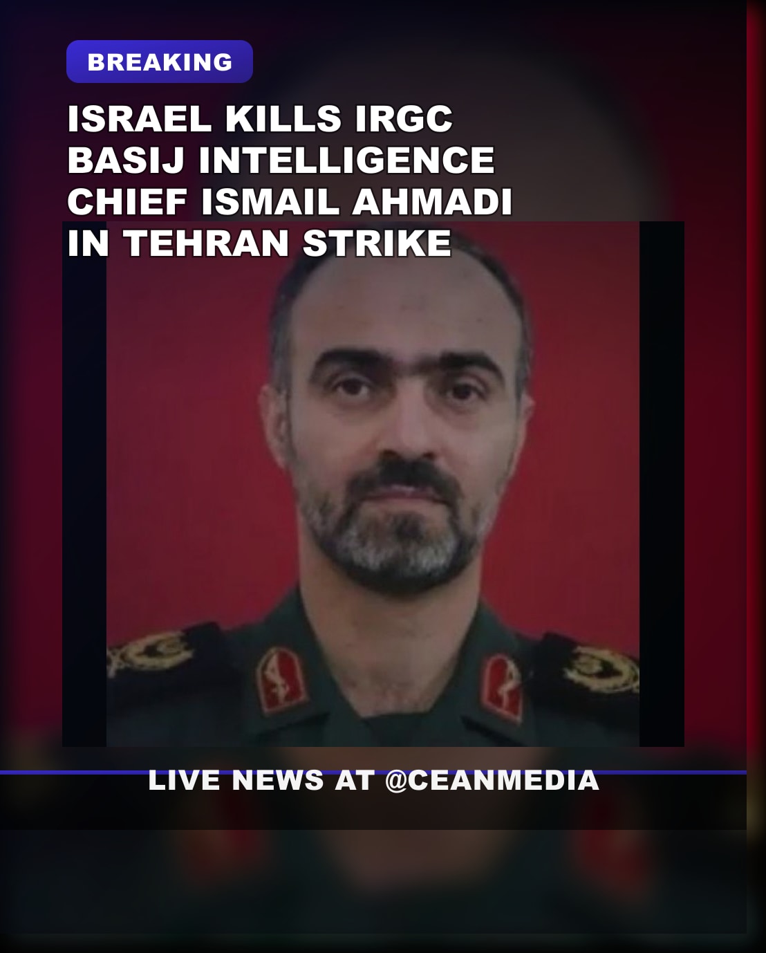 Illustrative photo for: IRGC Basij chief killed: Israel kills Basij intelligence