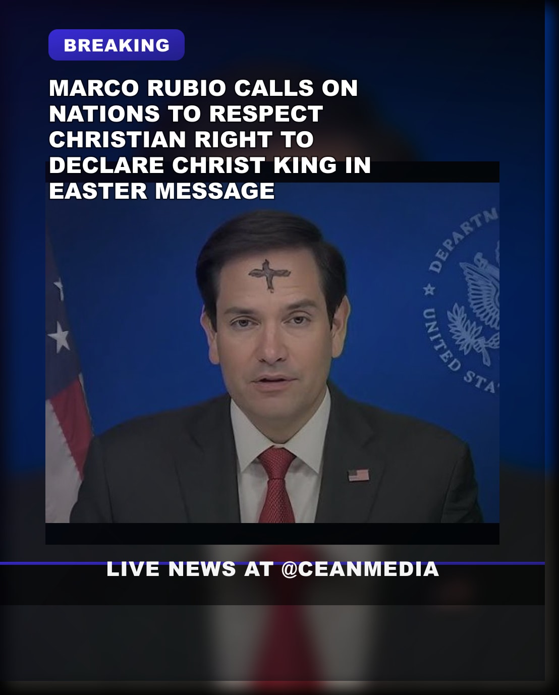 Illustrative photo for: Marco Rubio Urges Global Respect for Christians'