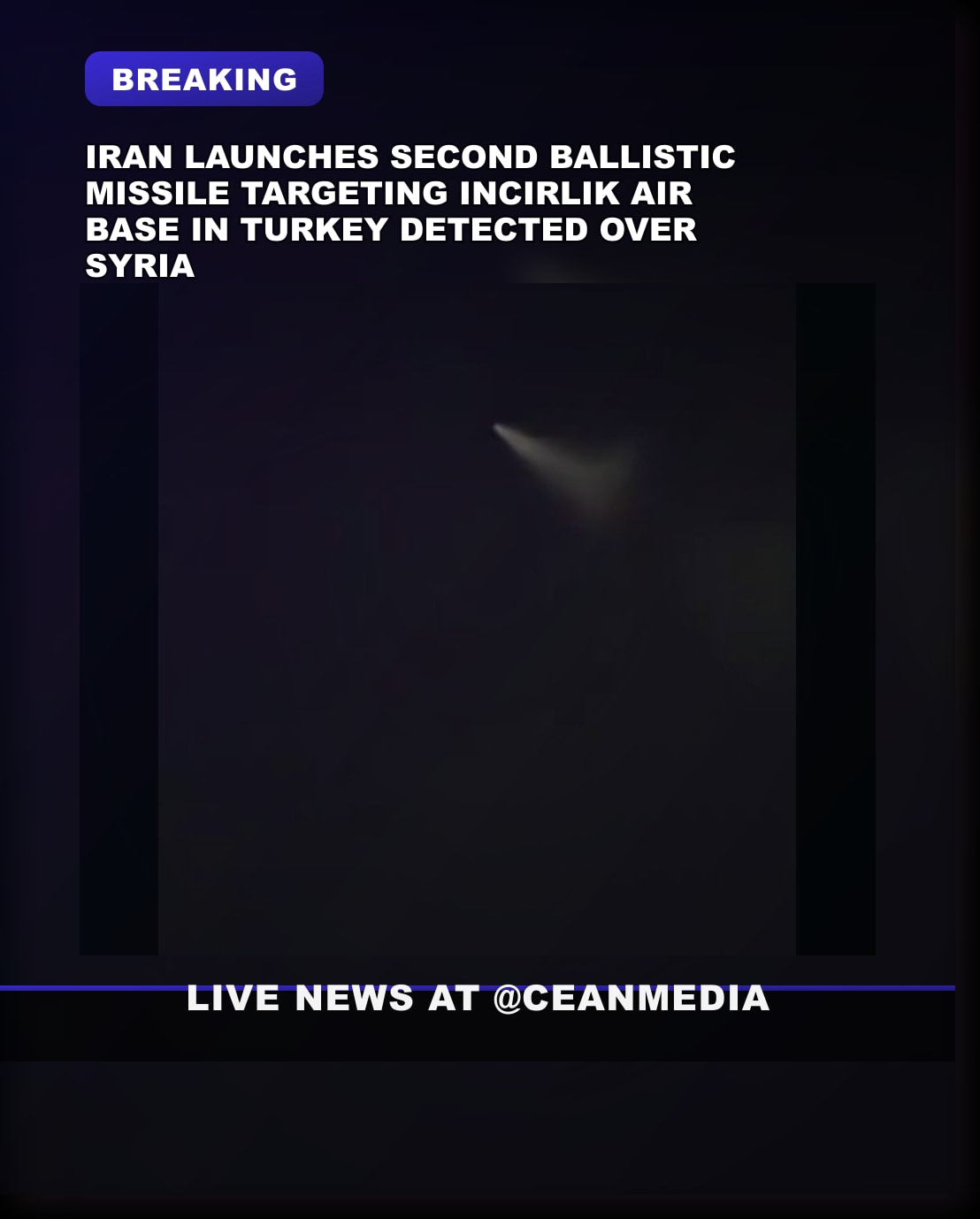 Illustrative photo for: Iran missile incident Turkey Syria interception: Iran