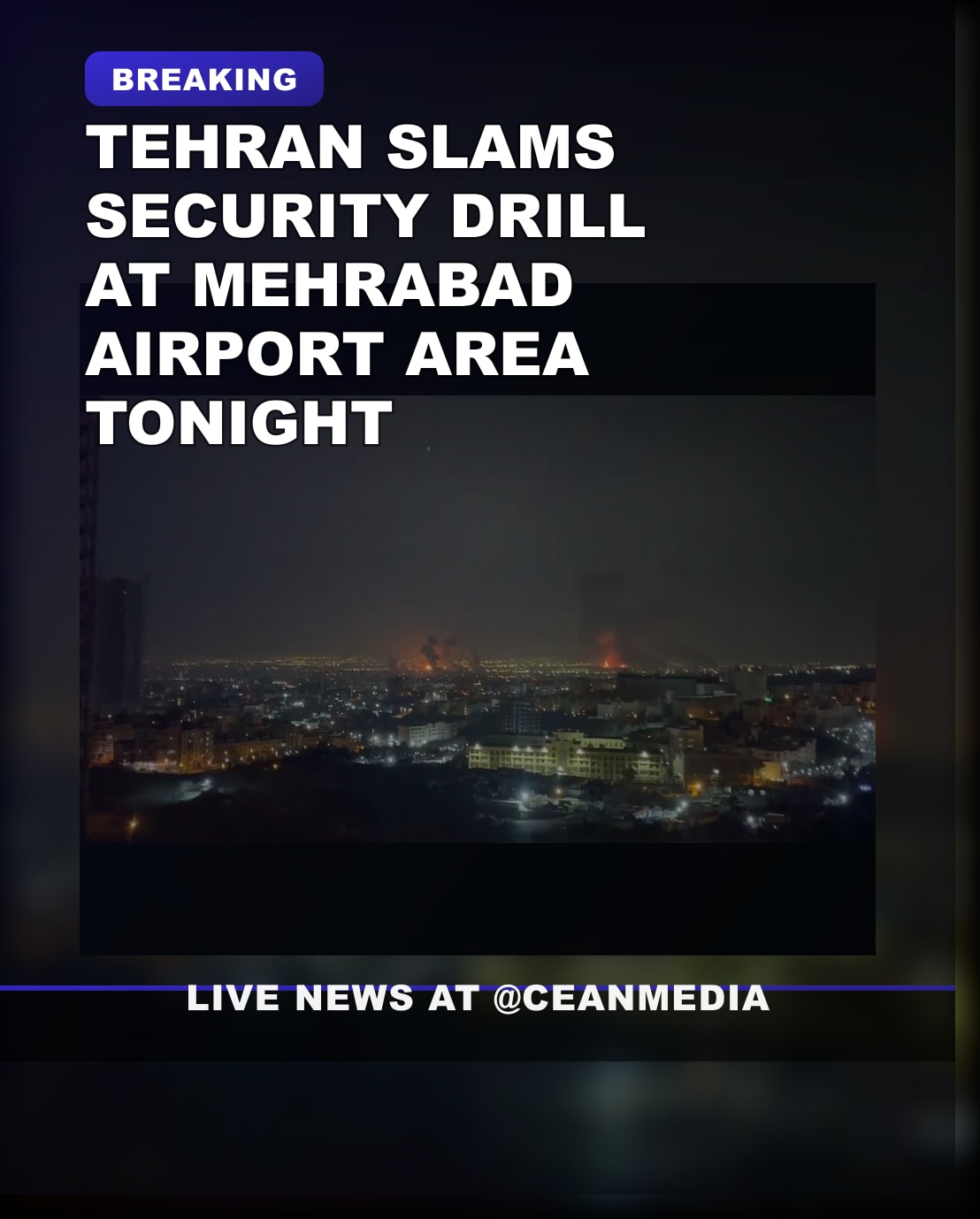 Illustrative photo for: Unclear Incident Near Tehran Mehrabad Airport area Tonight