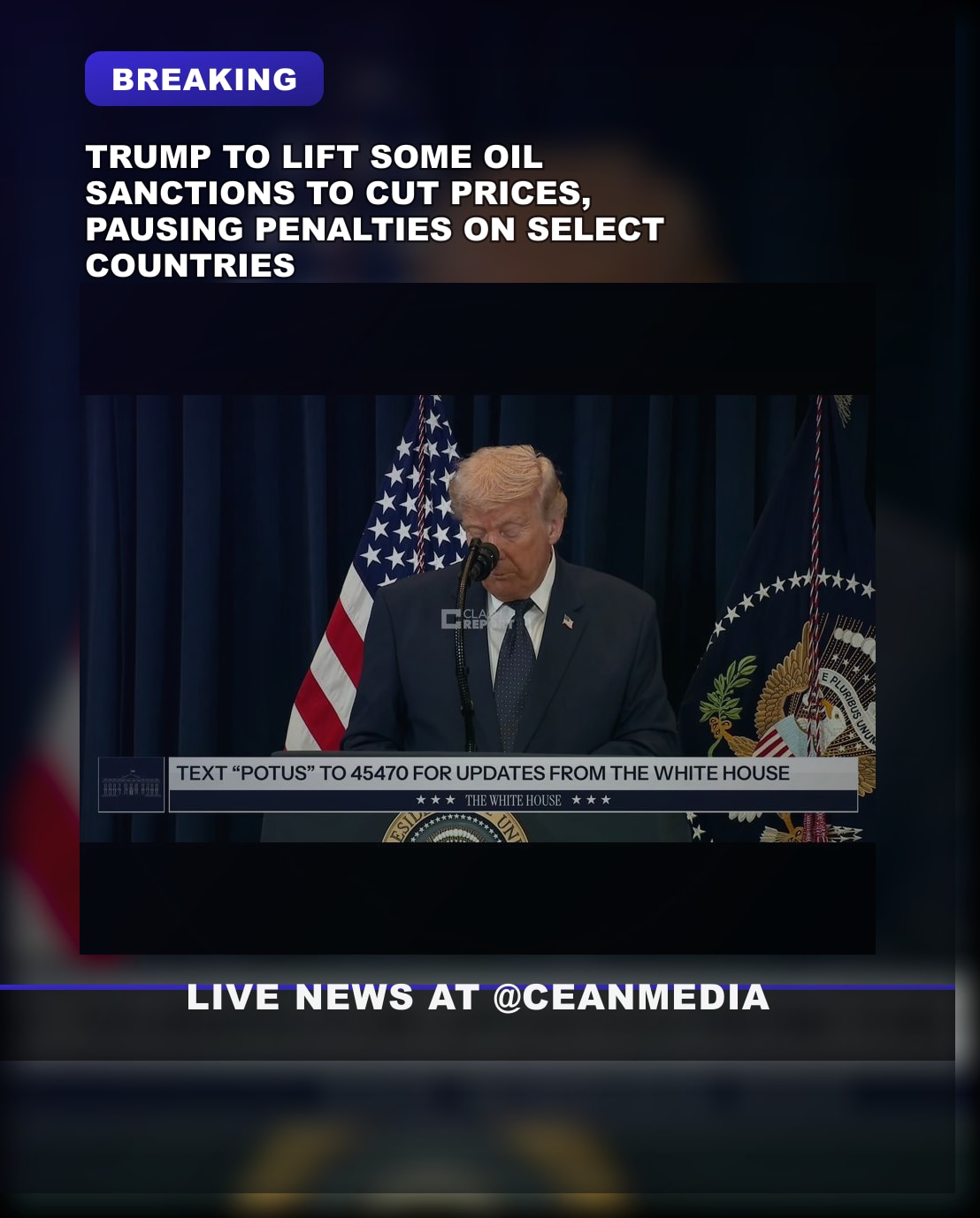 Illustrative photo for: Trump Signals Oil Sanctions Relief to Lower Prices,