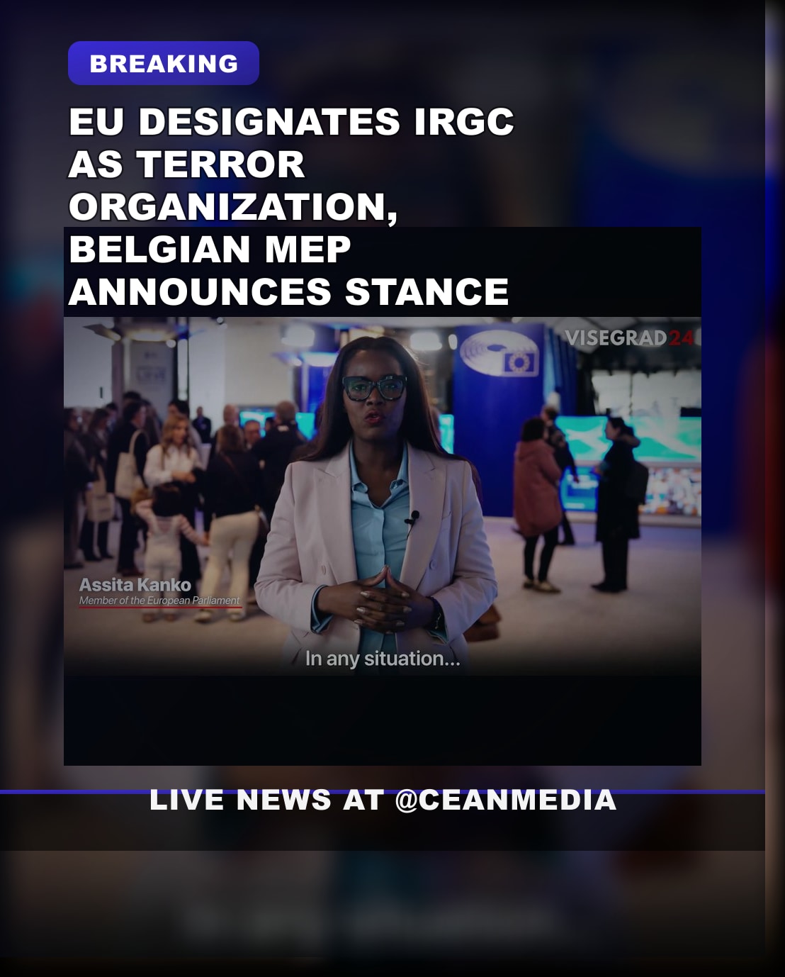 Illustrative photo for: EU designated terror organisations IRGC Belgium MEP: Kanko