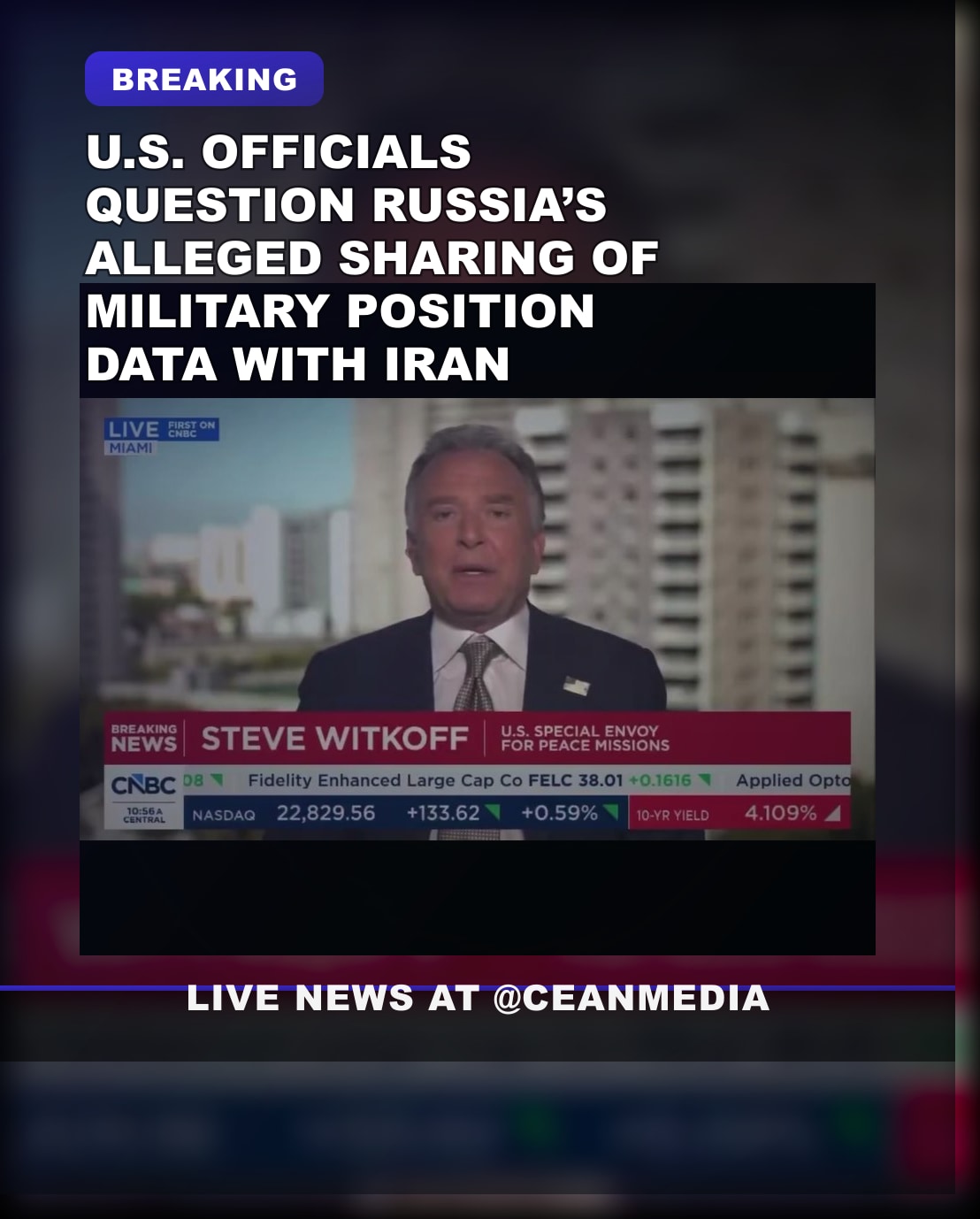 Illustrative photo for: Witkoff Refutes Russia sharing information claims analysis