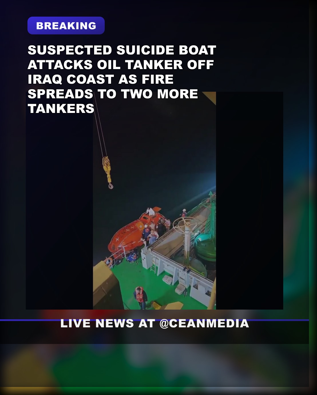Illustrative photo for: Three oil tankers hit in suicide boat attack oil tanker